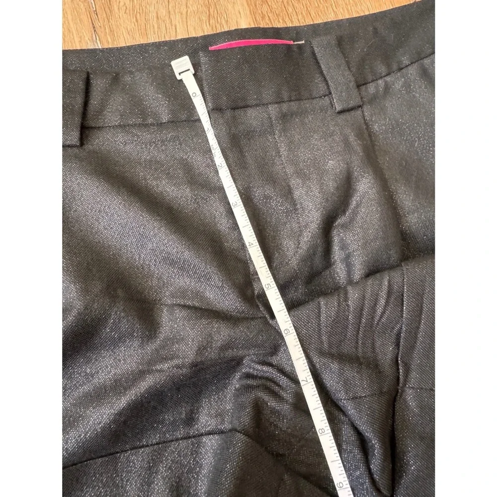 Alice + Olivia‎ Black Shimmer Wool Blend Cuffed Shorts S